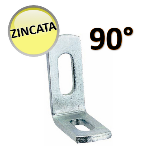 OTER - Piastra angolare a 90° con 2 asole per abbinamento con profilato