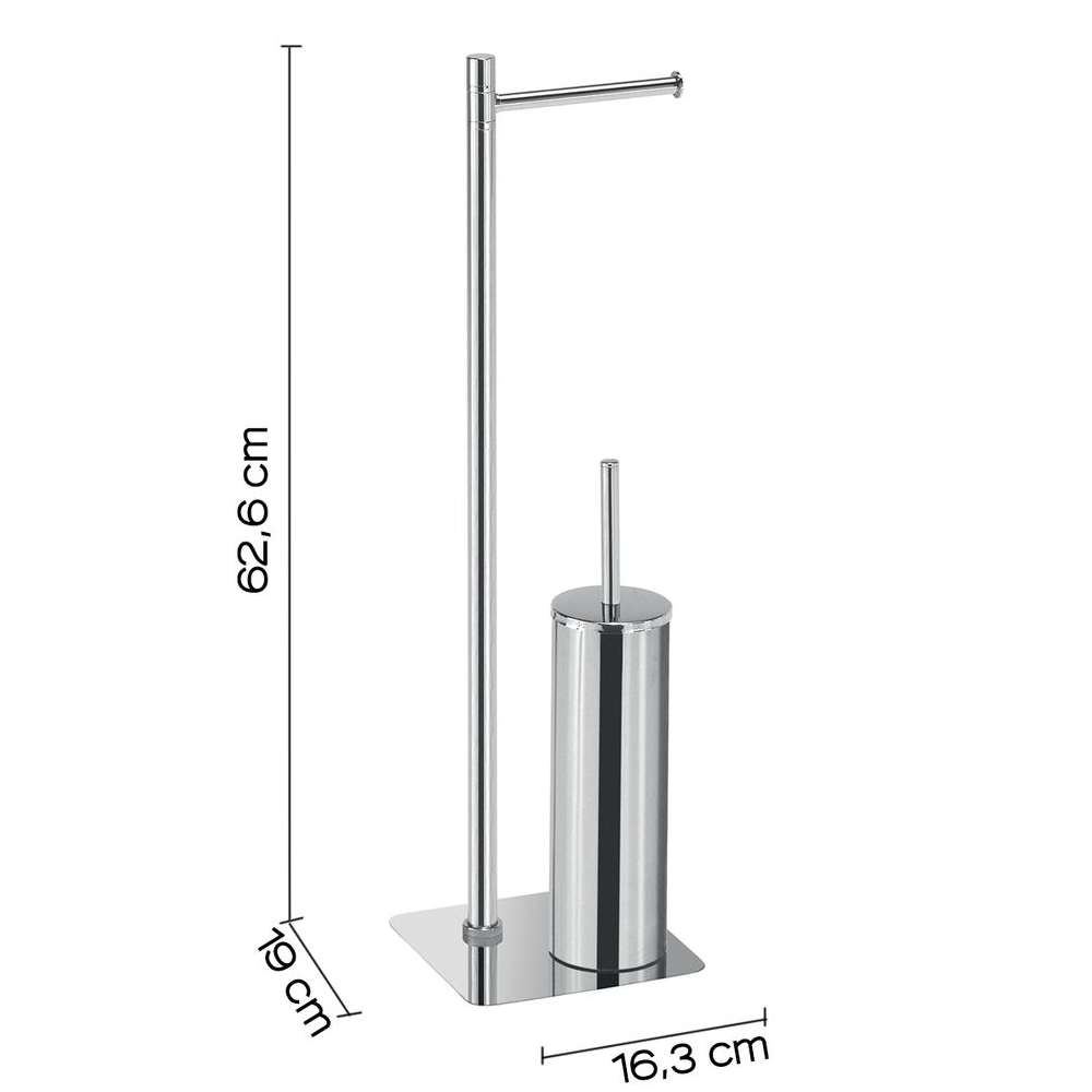 Piantana wc porta rotolo e porta scopino - ART? 113213 GEDY