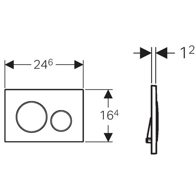 Placca per cassette GEBERIT SIGMA 20 bianco - cromo - bianco 115.882.KJ.1