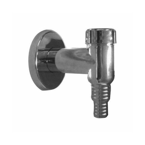 Sifone esterno ? 32 mm in PP a molla per lavatrice con rosone CROMATO