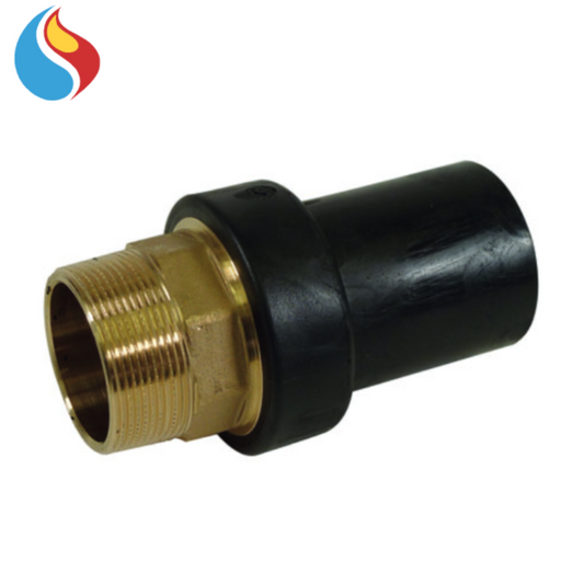 Raccordo ? 32 x 1'' codolo di transizione terminale dritto filettato maschio in ottone