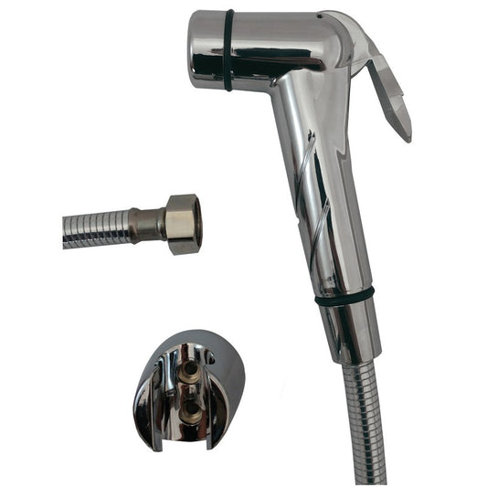 Kit idroscopino doccia a pulsante Evolution con tubo lusso cromata