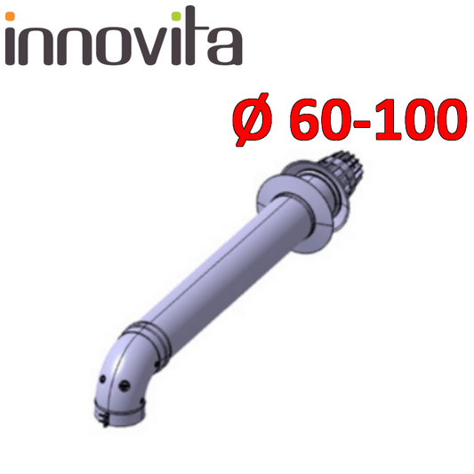 INNOVITA - Collettore coassiale standard partenza scaldabagno ?60-100 mm con ispezione