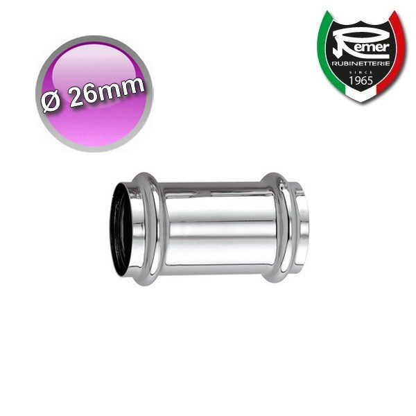 MANICOTTO RACCORDO  , in ottone cromato, ? 26 mm