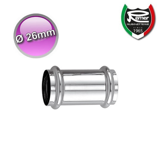 MANICOTTO RACCORDO  , in ottone cromato, ? 26 mm