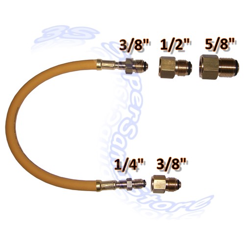 Easyflush by pass tubo flessibile per lavaggio tubazioni con riduzioni 1/4 3/8 1/2 5/8