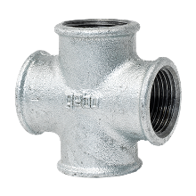 Croce 3/4'' F-F-F-F in ghisa malleabile zincato