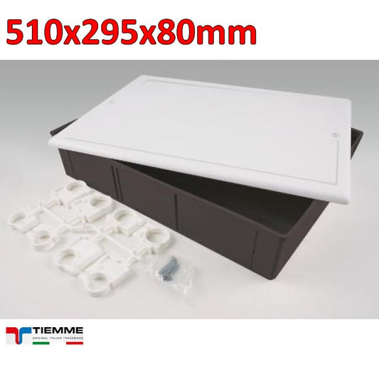Cassetta incasso universale collettore collettori 510 x 295 x 80 mm con coperchio e fissaggi