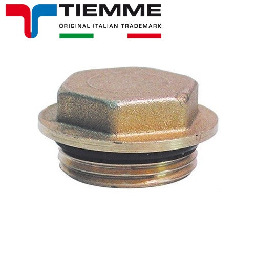 Tappo maschio 3/4'' con o-ring per collettore acqua riscaldamento TIEMME