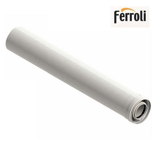 Prolunga tubo coassiale 100 cm - ? 60/100 mm per scaldabagno a gas Ferroli
