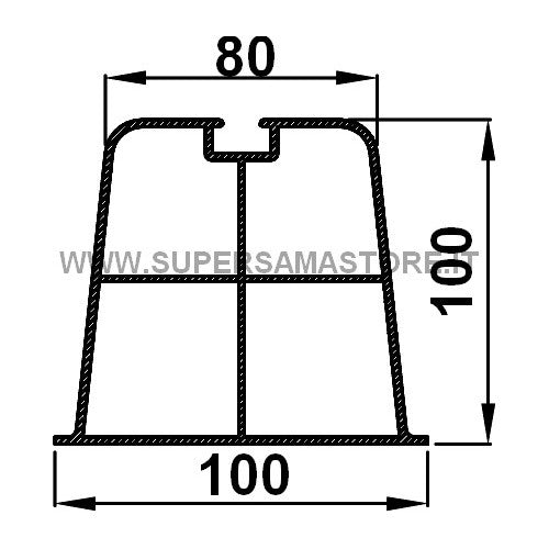Coppia di basi piedi a pavimento per unit? esterna climatizzatore - 450mm