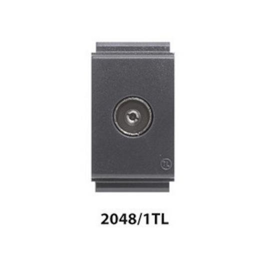 Presa Coassiale TV Diretta Femmina Feb 2048/1TL TL Tasti Larghi Antracite