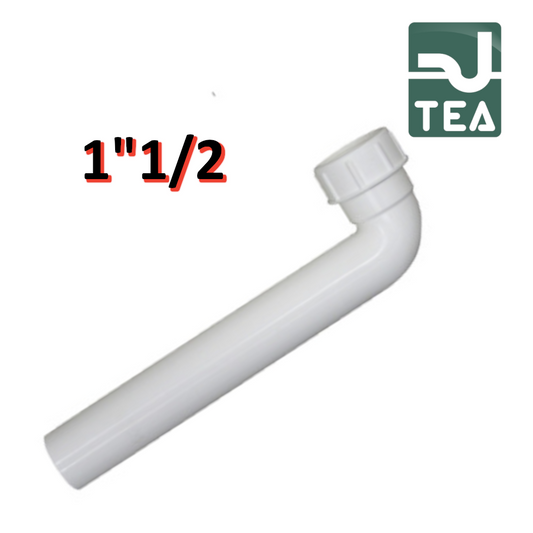 Prolunga curva per sifone scarico ?40mm 90� L-250mm con ghiera e guarnizione ? 1''1/2