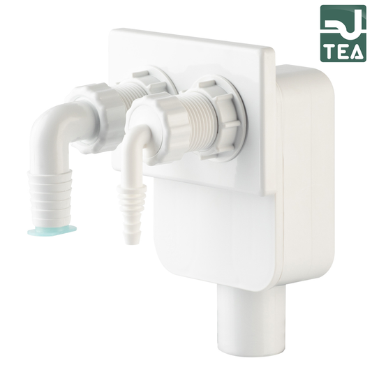 Sifone da incasso doppio Dexa 2 in PP per lavatrice e asciugatrice o scarico condensa