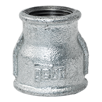 Manicotto ridotto 1'' x 1/2'' F-F in ghisa malleabile zincato