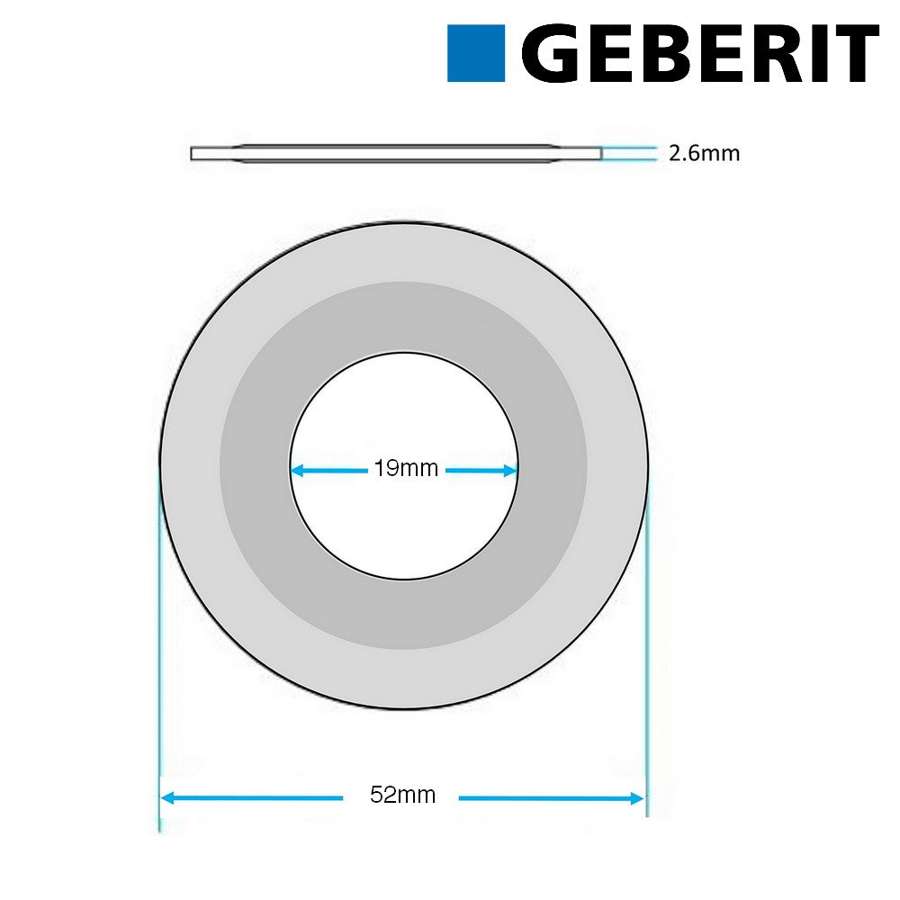 Guarnizione per campana ? 52mm x 19mm - Geberit 241.291.00.1