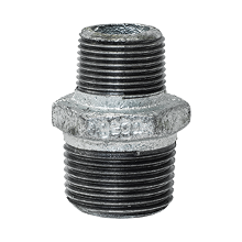 Nipplo niples ridotto 1'' x 3/4'' M-M in ghisa malleabile zincato