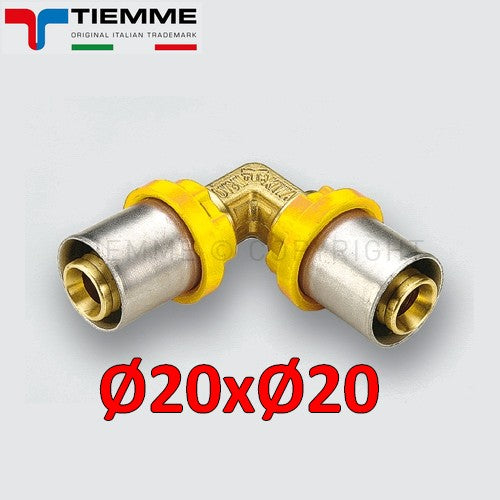 Multistrato per gas - Raccordo gomito curva ? 20 mm