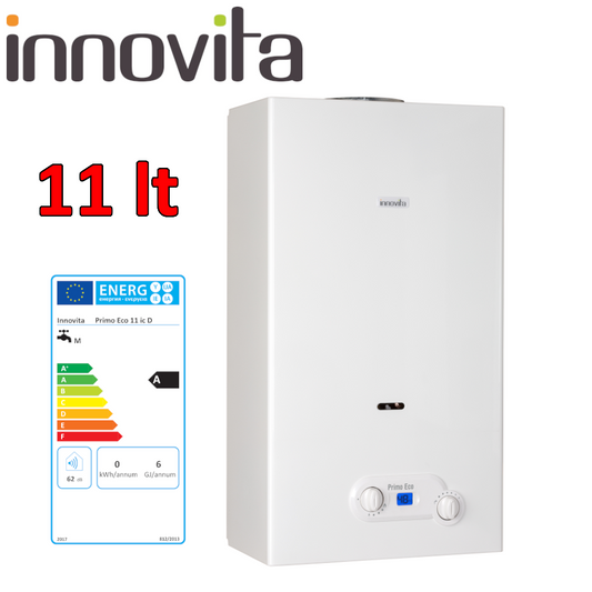 INNOVITA PRIMO ECO 11 ic D GPL - Scaldabagno istantaneo 11 Lt Low NOx a gas a camera aperta - accensione ionizzata