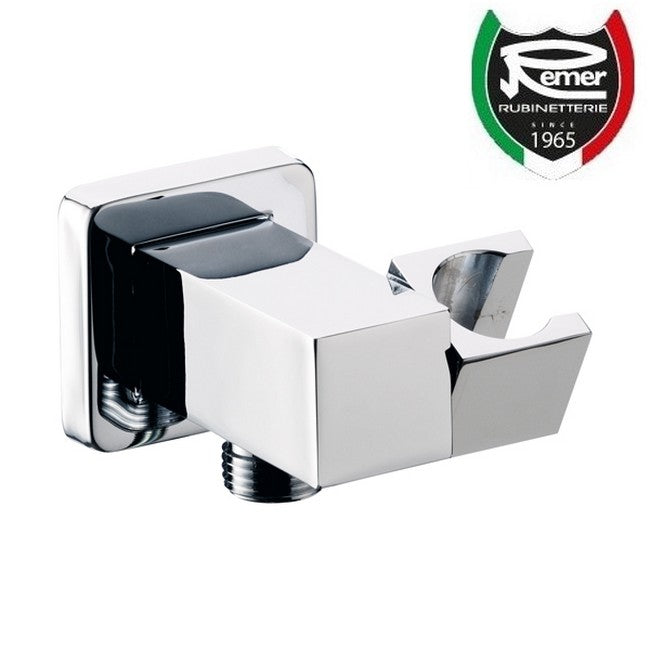 Presa acqua incasso squadrata con supporto doccia doccetta a snodo