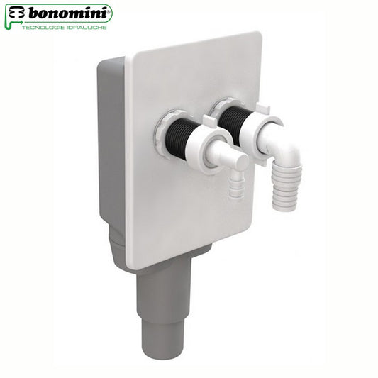 BIBOX sifone da incasso doppio per scarico lavatrice lavastoviglie asciugatrice