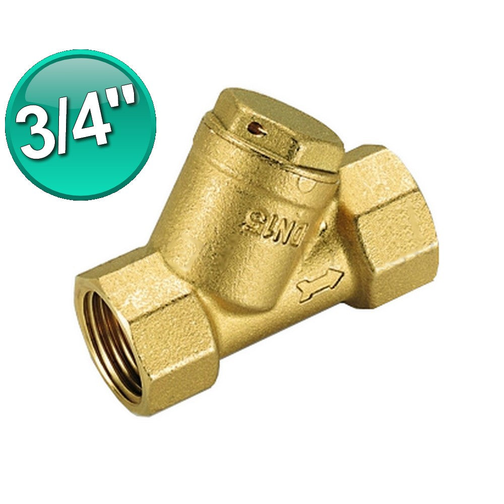 Filtro a Y 3/4'' in ottone con rete raccogli impurit?