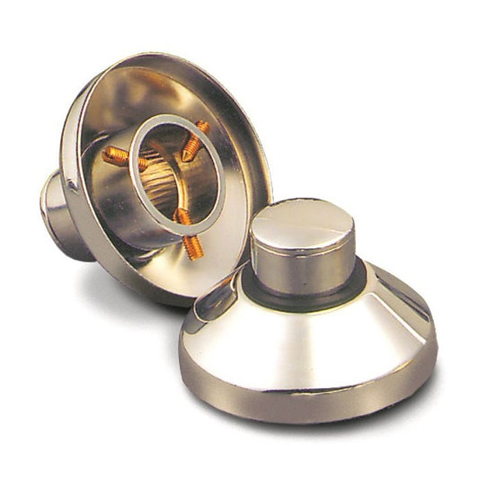 Cappuccio universale in ottone cromato per rubinetto incasso parete