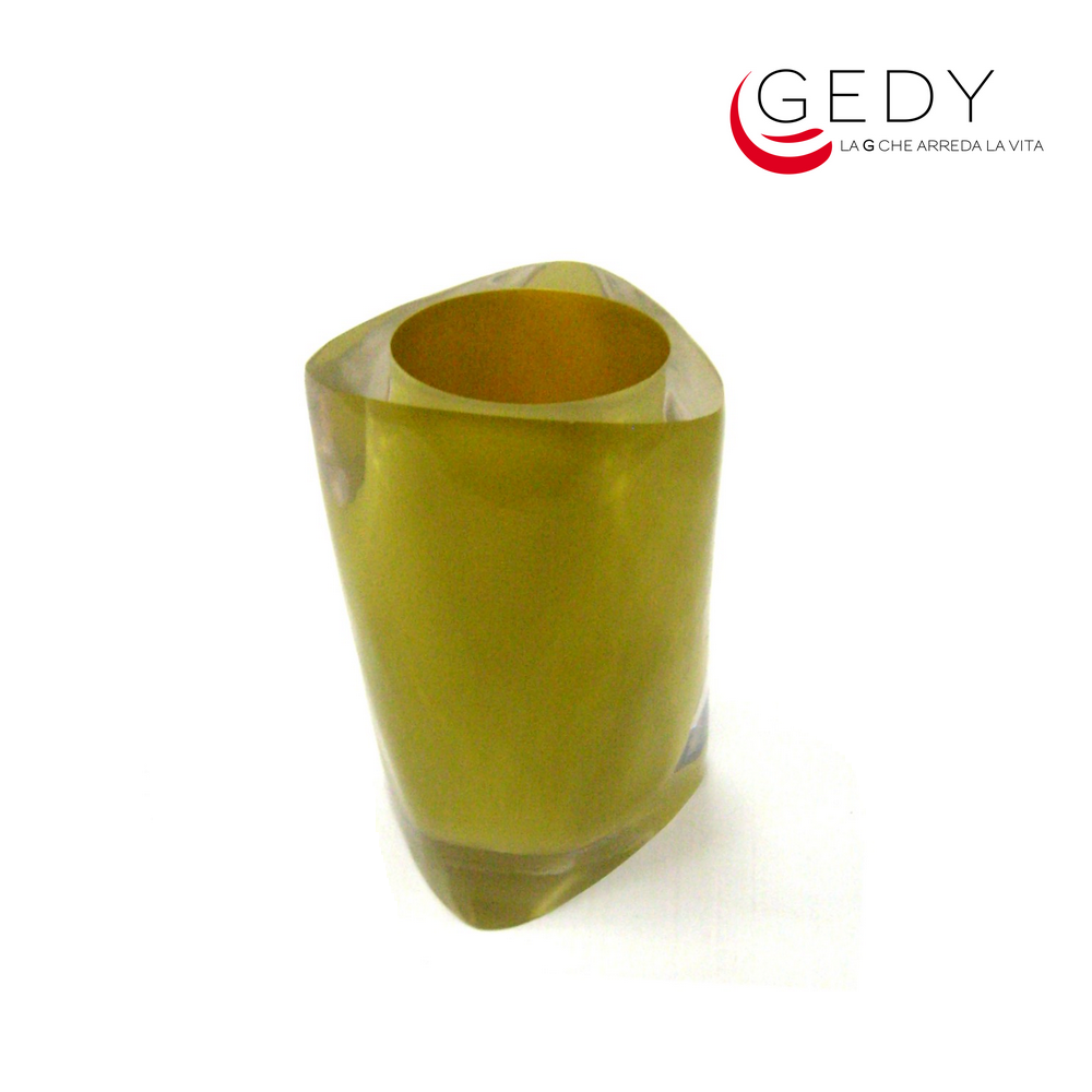 Bicchiere portaspazzolini serie TWIST color verde avocado