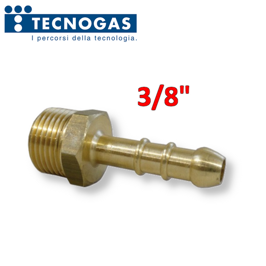 Portagomma per gas GPL UNI in ottone attacco Maschio 3/8''
