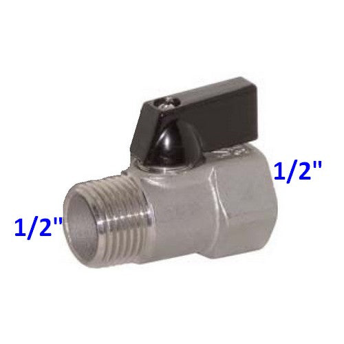 Minisfera 1/2'' mini valvola sfera maschio femmina