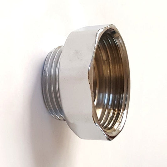 Riduzione piletta ottone cromata 1'' Maschio x 1''1/4 Femmina per sifone scarico