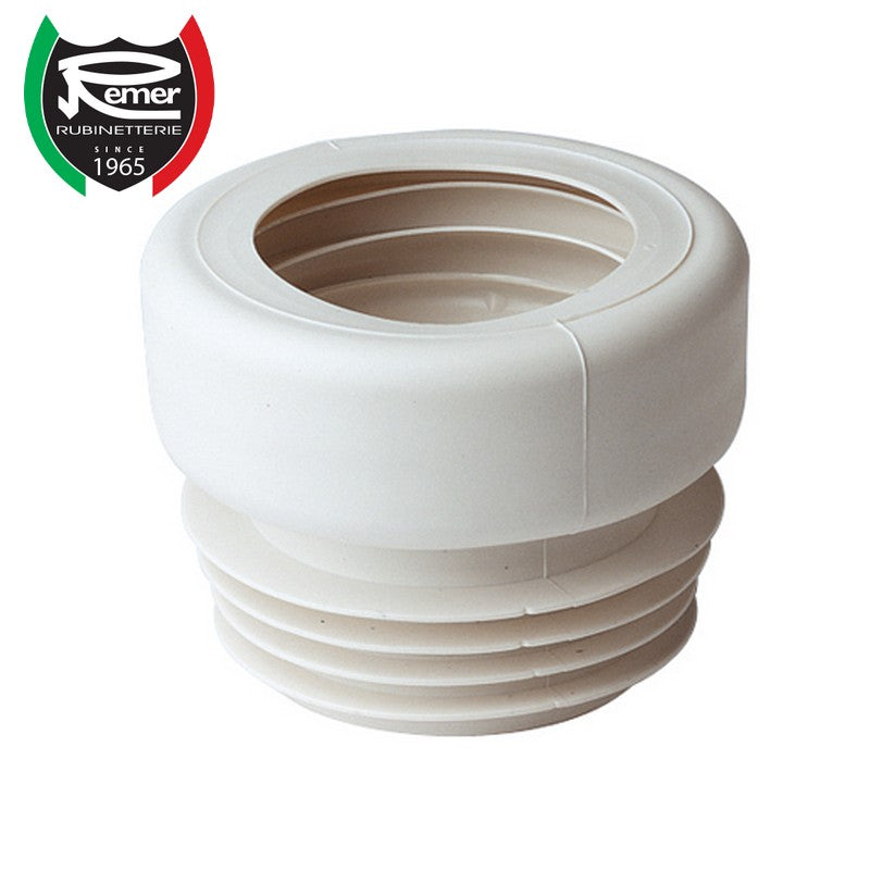 Prolunga per scarico WC in gomma bianca, ? esterno 111 mm e ? 95 mm