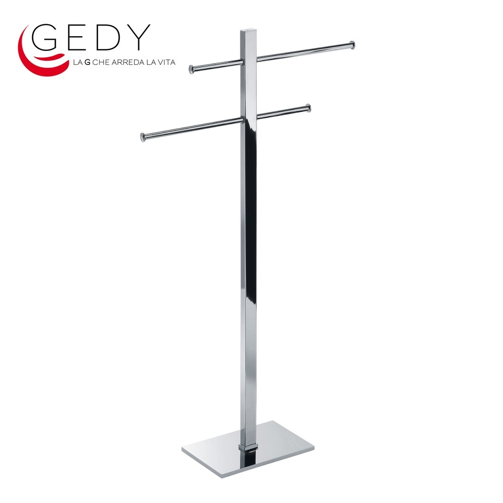 Piantana colonna bagno con 2 portasalviette barre scorrevoli - TOBIA 713113 GEDY