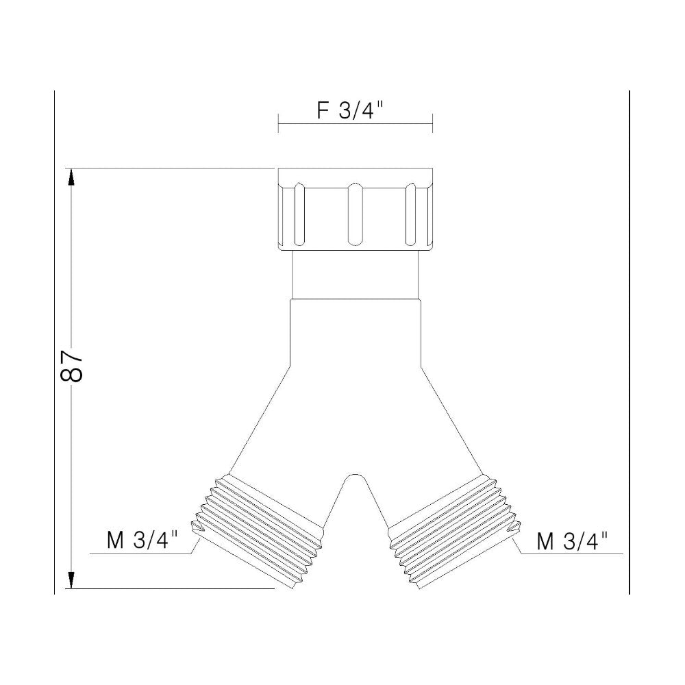 Doppio raccordo di carico lavatrice in Hostaform