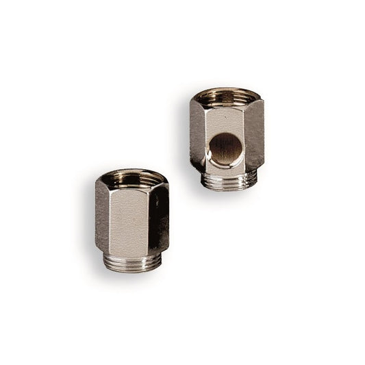 Coppia distanziatori MF 3/4'' x 3/4'' cromati per miscelatore a parete con presa 3/8''