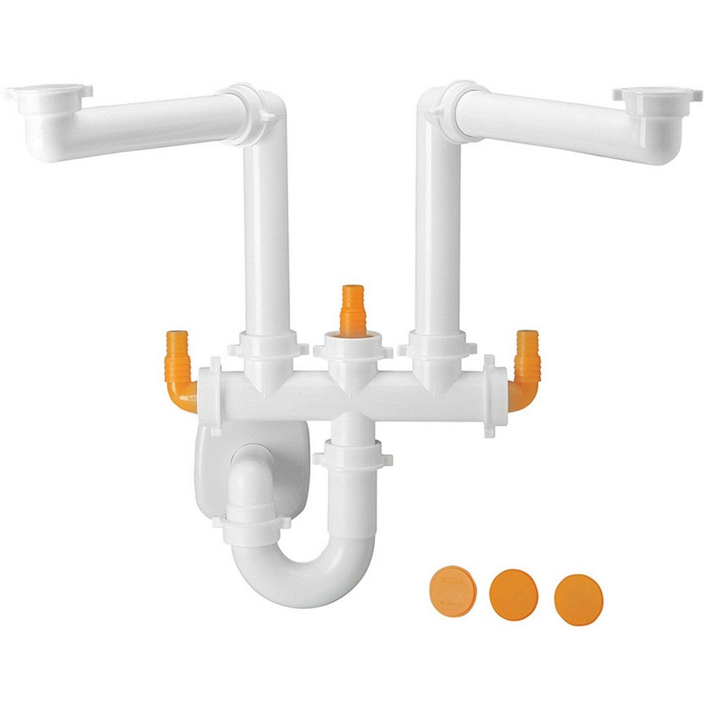 Sifone spazio 2 Lira per lavello cucina