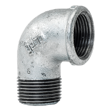 Gomito 3/4'' M-F 90° in ghisa malleabile zincato