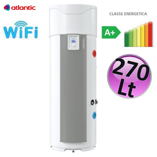 Scaldabagno a basamento in pompa di calore 270 lt EXPLORER COZY Atlantic  - elettrico termodinamico classe A+ con resistenza ausiliaria