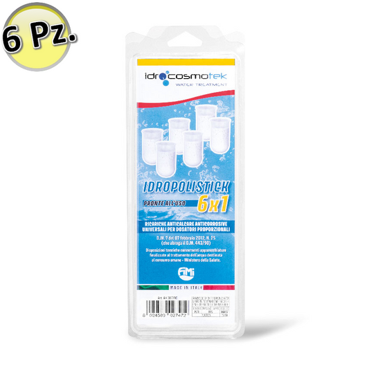 Idropolistick 6x1 - Ricarica universale per dosatore proporzionale di sale polifosfato - Fimi
