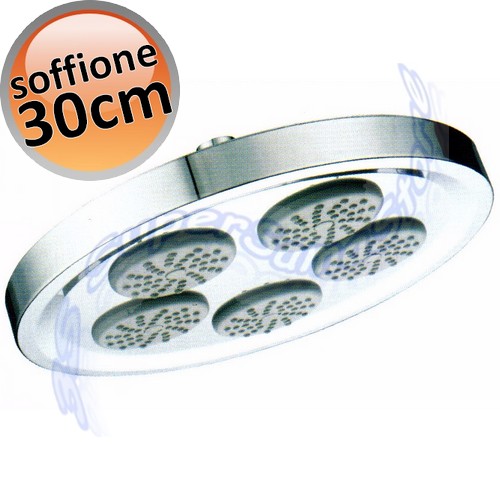 Soffione doccia rotondo tondo ? 30 cm - 5 getti separati