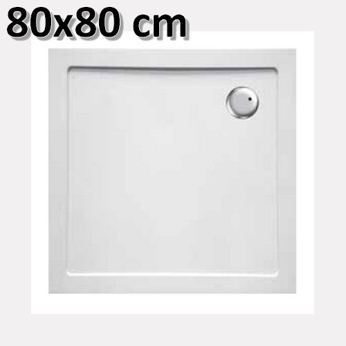 Piatto doccia in acrilico 80x80 cm - ultra piatto altezza 3,5 cm
