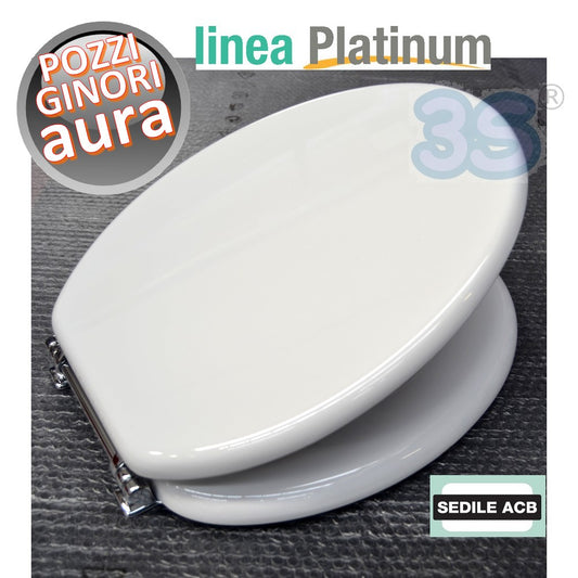 Sedile per wc AURA Pozzi Ginori anima in legno - ACB Ercos linea Platinum
