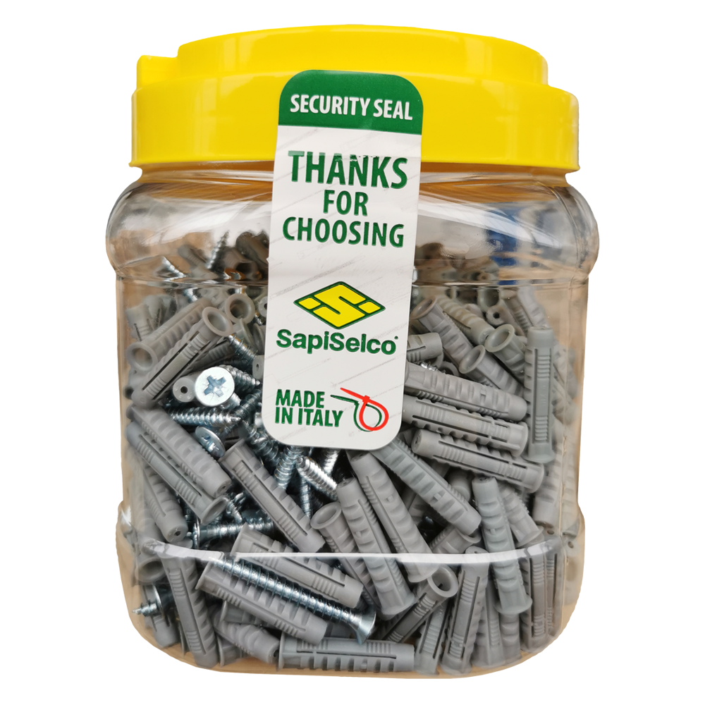 Bucket SNXV Contenitore - secchiello ?6 x 30 mm tasselli e viti - 300 pezzi