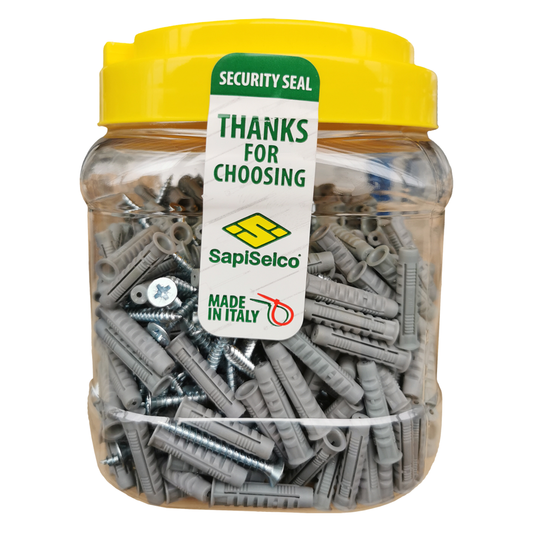 Bucket SNXV Contenitore - secchiello ?6 x 30 mm tasselli e viti - 300 pezzi