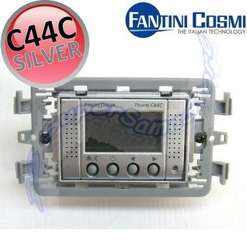 C44C - Termostato ambiente digitale da incasso silver argento - Fantini Cosmi