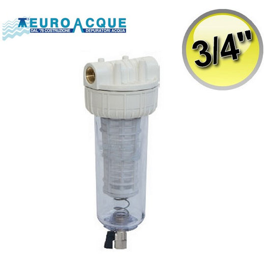 Filtro in plastica pulente con attacco da 3/4 FF