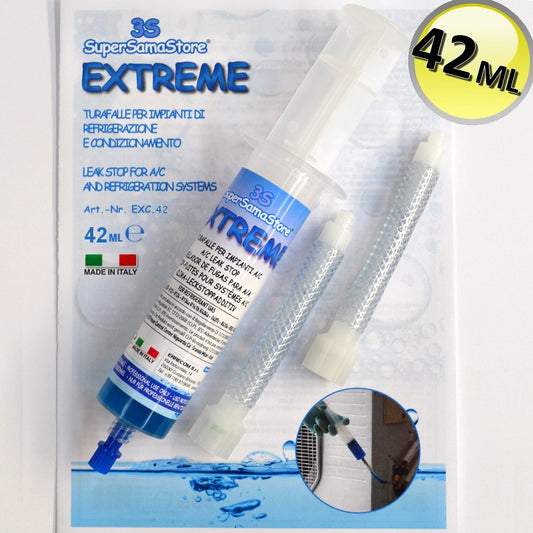 Autosigillante turafalle Extreme - cartuccia siringa da 42 ML + adattatori a tubo in plastica