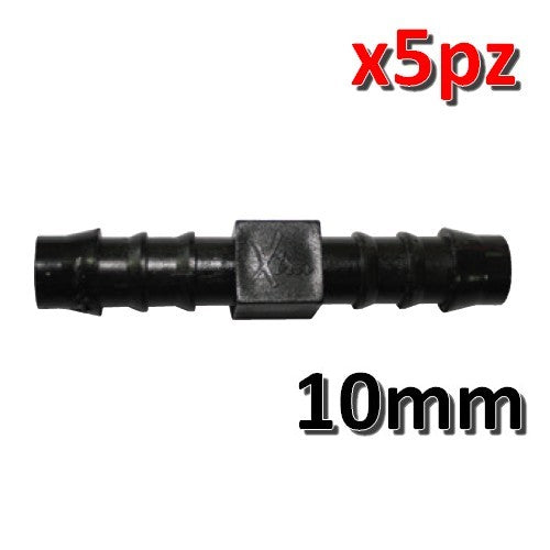 Giunto rettilineo da 10 mm per tubo vinilico - confezione 5 pezzi