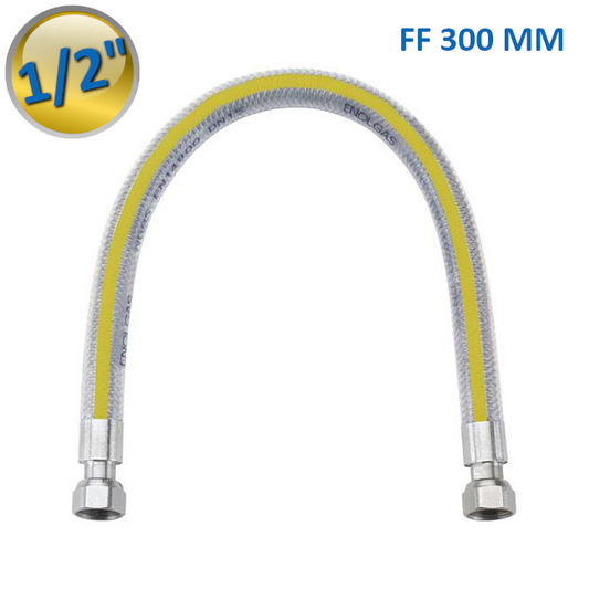 G0273 - Tubo flessibile FF 1/2'' X 300 mm per gas combustibili in acciaio INOX - Enolgas