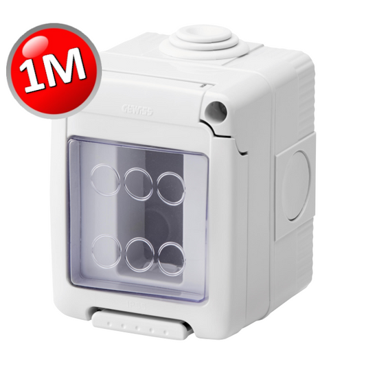 Contenitore scatola da parete stagno 1 modulo , grado di protezione IP55